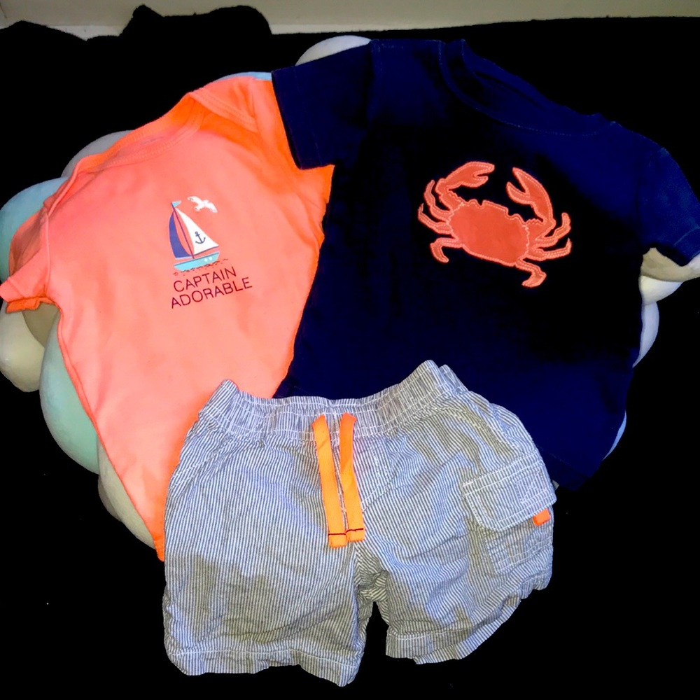 Baby boys, three piece summer set, Sz 12-18m